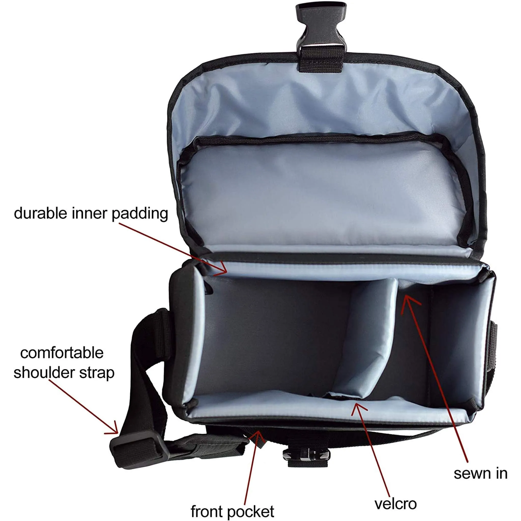 Canon 100ES Padded Digital SLR Camera Case EOS Shoulder Gadget Bag - 2 Pack