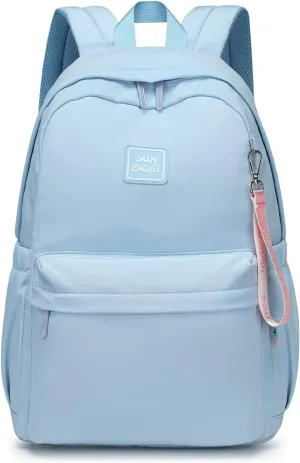Caran·Y 30L Kids Backpack for Girls & Boys Ages 6-18 -Lightweight School Backpack Multi-Pocket Design Adjustable Straps Durable Water-Resistant Aqua Blue Ideal for Elementary to High School Students