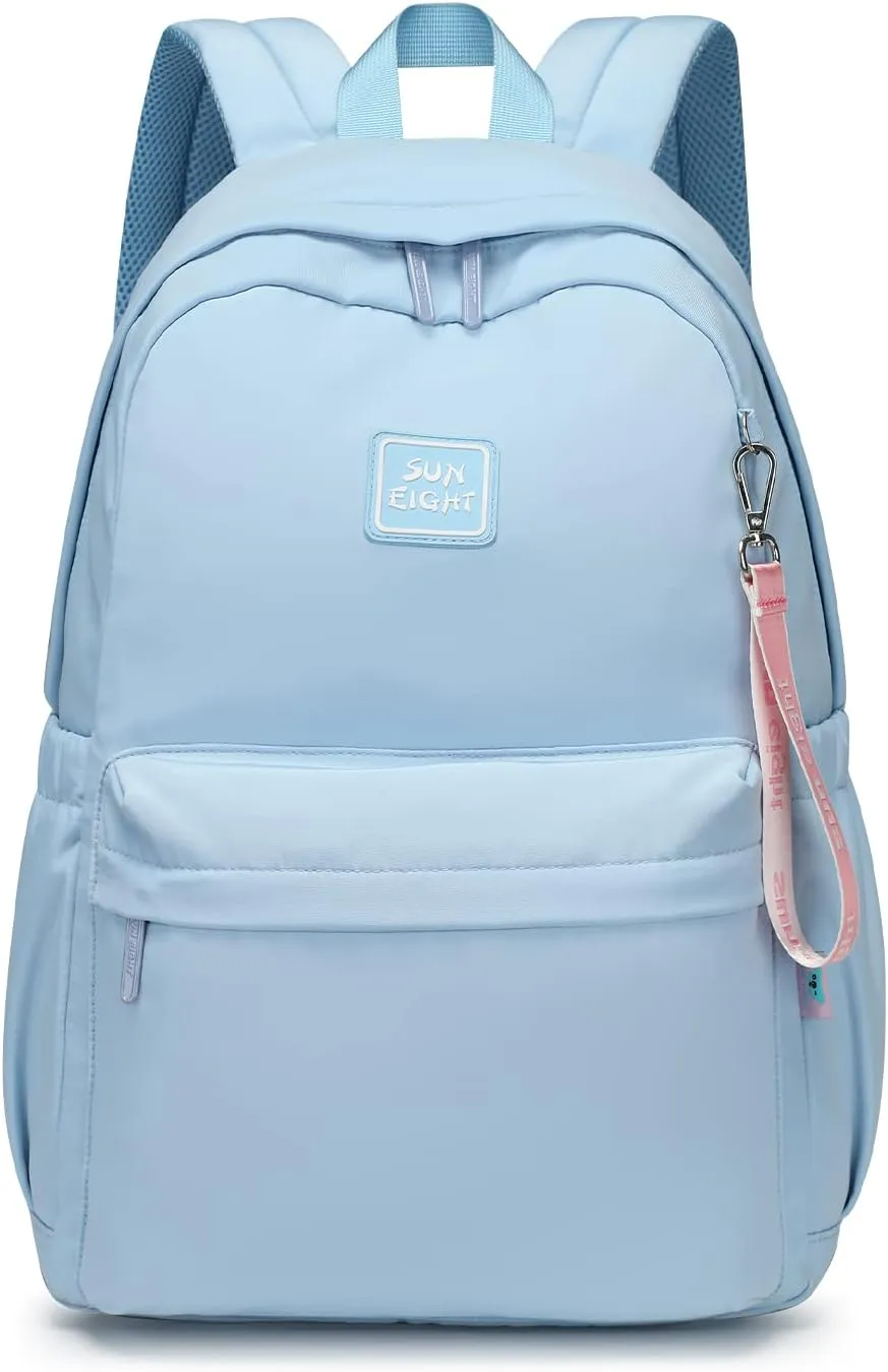 Caran·Y 30L Kids Backpack for Girls & Boys Ages 6-18 -Lightweight School Backpack Multi-Pocket Design Adjustable Straps Durable Water-Resistant Aqua Blue Ideal for Elementary to High School Students