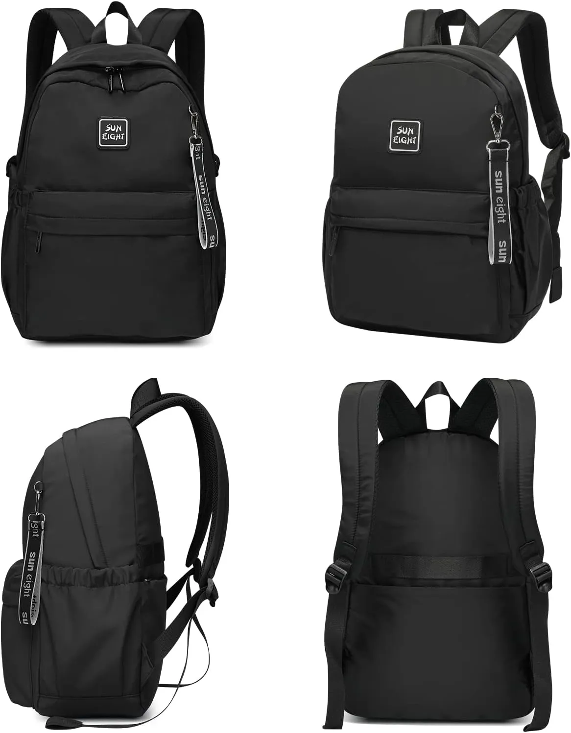 Caran·Y 30L Kids School Backpack for Girls Boys 6-18-Lightweight Water-Resistant Design,Multiple Pockets,Adjustable Straps Durable Bookbag for Elementary to High School Students (Black)