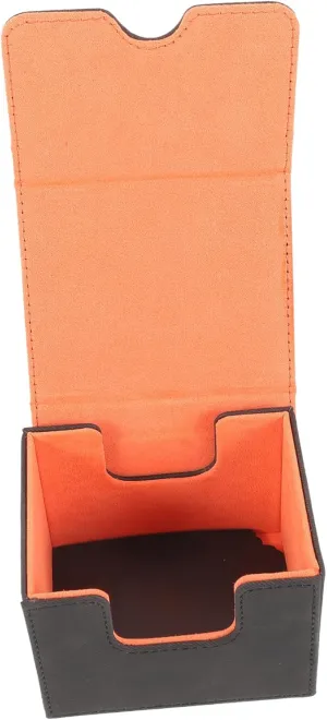 Card Storage Box Holder Pu Leather Game Cards Organizer Desktop Card Organizer Compact Card Case for Home