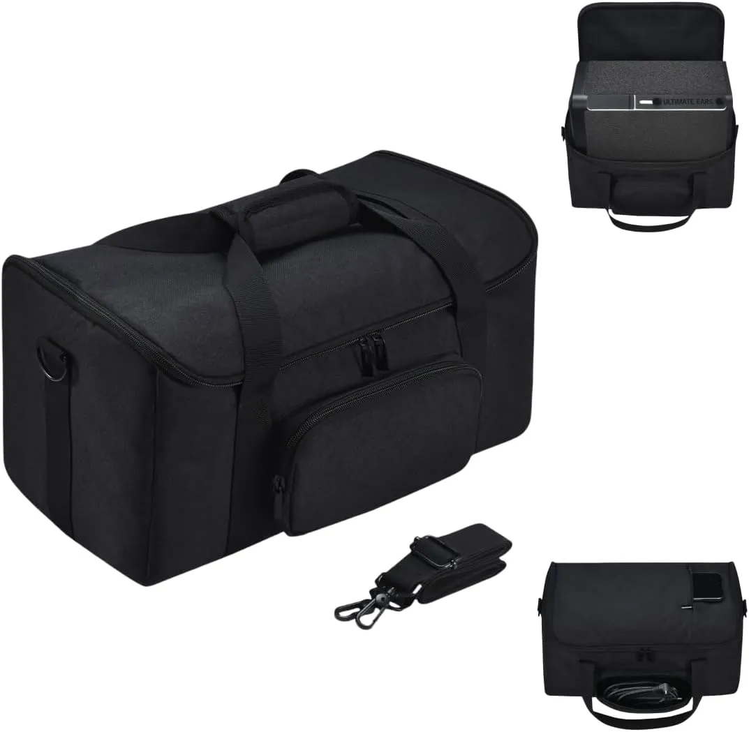 Carrying Case for Ultimate Ears Hyperboom,Hyperboom Shoulder Bag with Storage Pockets for Charger,Cable,Phone and Accessories,Suitable for Outdoor Activities, Travel, Picnic