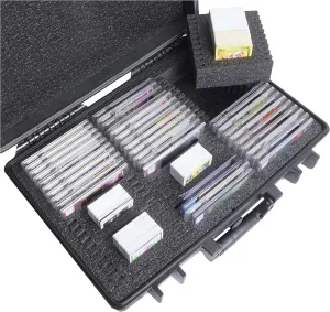 Case Club 57-105 Graded Card Slab Carrying Case - Slotted Storage Fits PSA/BGS/FGS/SGC Graded Slabs - Sports/Trading Collector Box for Pokemon/MTG/Baseball- Travel Holder for Slabs/Sleeves/Loose Cards