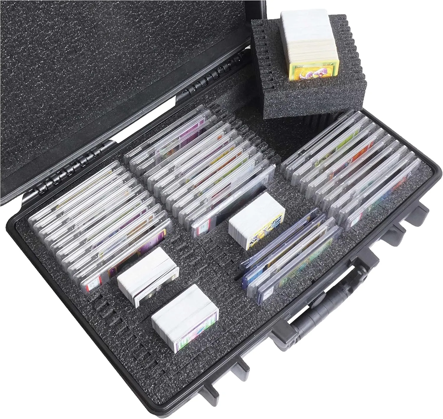 Case Club 57-105 Graded Card Slab Carrying Case - Slotted Storage Fits PSA/BGS/FGS/SGC Graded Slabs - Sports/Trading Collector Box for Pokemon/MTG/Baseball- Travel Holder for Slabs/Sleeves/Loose Cards