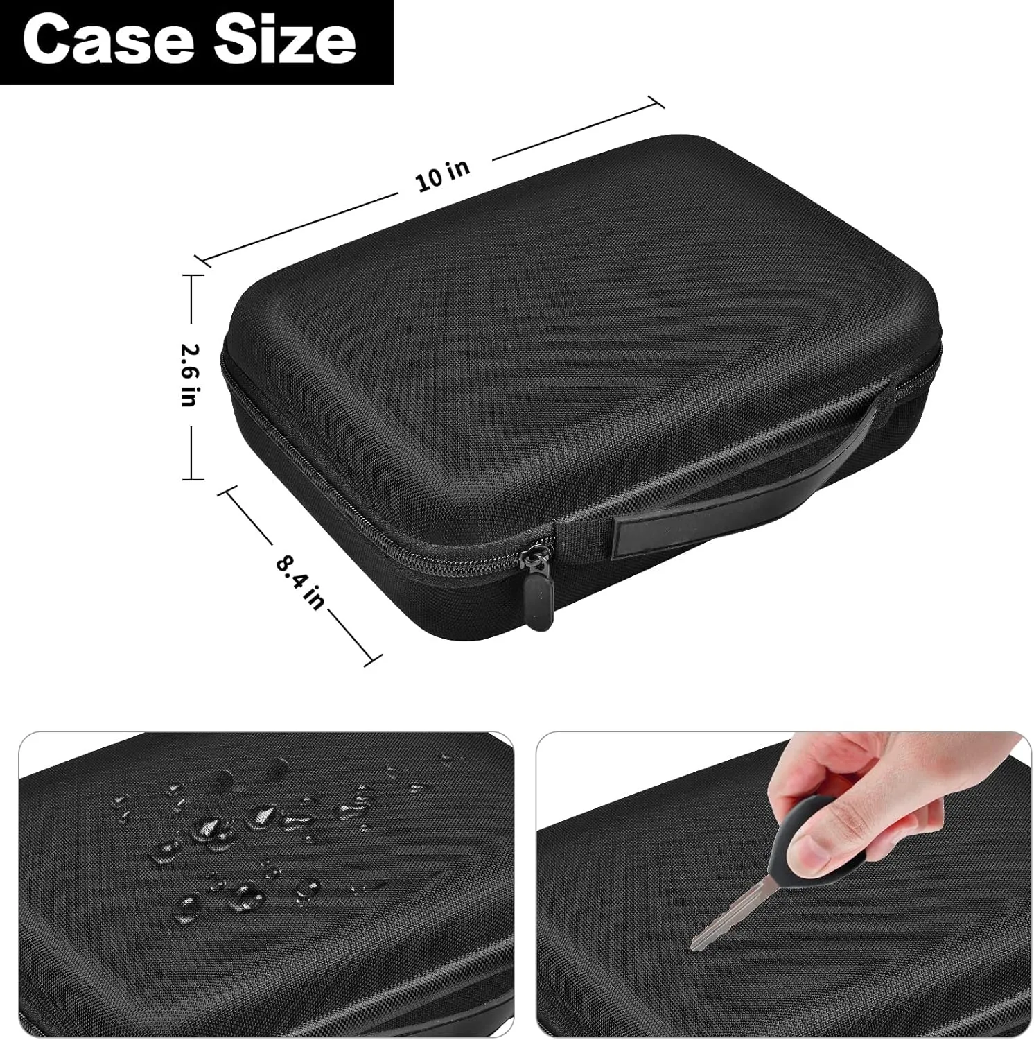 Case Compatible with Halo Bolt Air 58830 Mwh/for ACDC Max 55500 mWh/for Air  Portable Emergency Power Kit with Dividers, Jump Starter Storage Holder Bag for AC Inverter and Accessories-Black