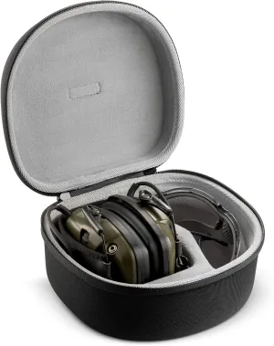 caseling Earmuff & Glasses Case. Fits Howard Leight by Honeywell Impact Sport Sound Amplification Electronic Shooting Earmuff. & Genesis Sharp-Shooter Safety Eyewear Glasses.