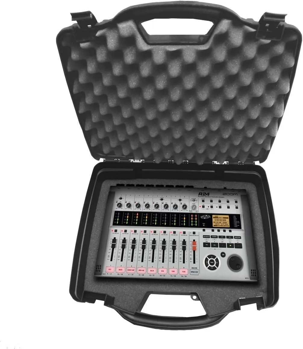 CASEMATIX Hard Shell Studio Case Compatible with Zoom R24 Portable Controller and Digital Stereo Interface, R8 Multitrack Table Top Recorders, TAC-2R, MRS8 and More, Travel Case Only