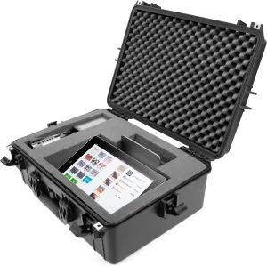 CASEMATIX IPX7 Waterproof Travel Case Compatible with Square Register POS System Stand and Point of Sale Accessories with 2024 Revised Durable Impact Resistant Foam - Case Only