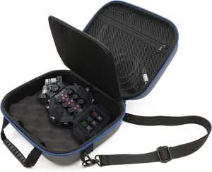 CASEMATIX Travel Case Compatible with Zoom H8 Handy Recorder - Hard Shell Carrier for Audio Recorder and Accessories with Adjustable Shoulder Strap, Padded Divider & Accessory Storage - CASE ONLY