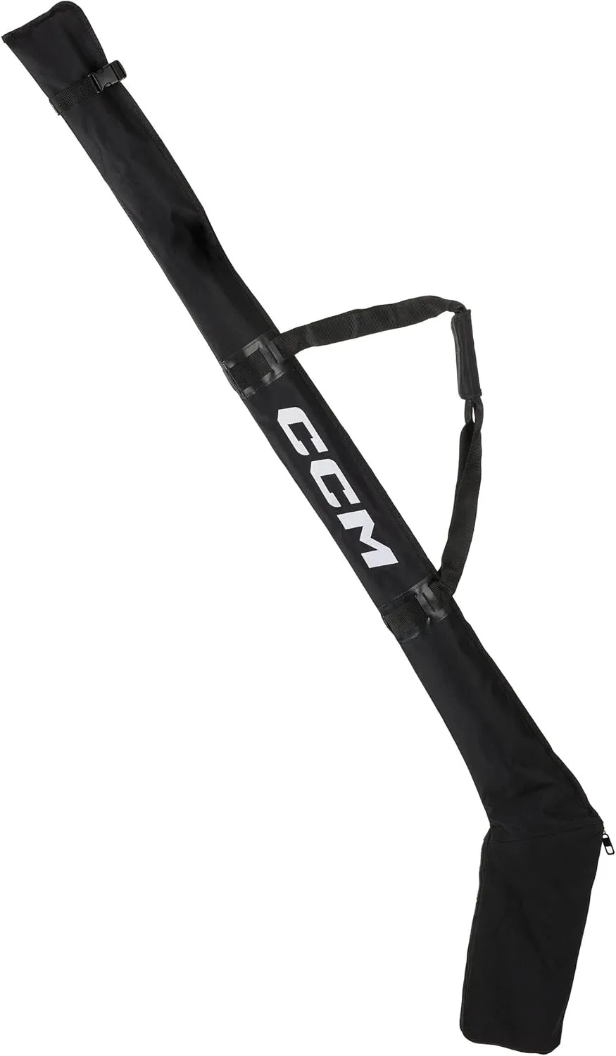 CCM Hockey Stick Bag, Polyester, Can Fit up to 4 Senior Sticks, Padded Shoulder Strap, Adjustable Buckle Strap, Black