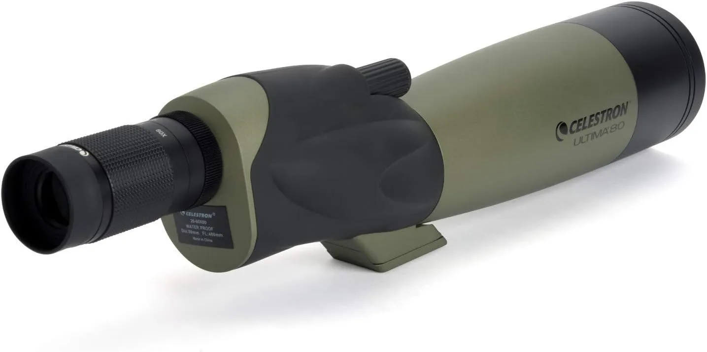 Celestron 52254 Ultima 80 mm Spotting Scope Straight, Green