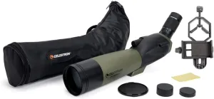 Celestron – Ultima 80 Angled Spotting Scope – 20-60x Zoom Eyepiece – Multi-Coated Optics for Bird Watching, Wildlife, Scenery and Hunting – Includes Soft Carrying Case and Smartphone Adapter