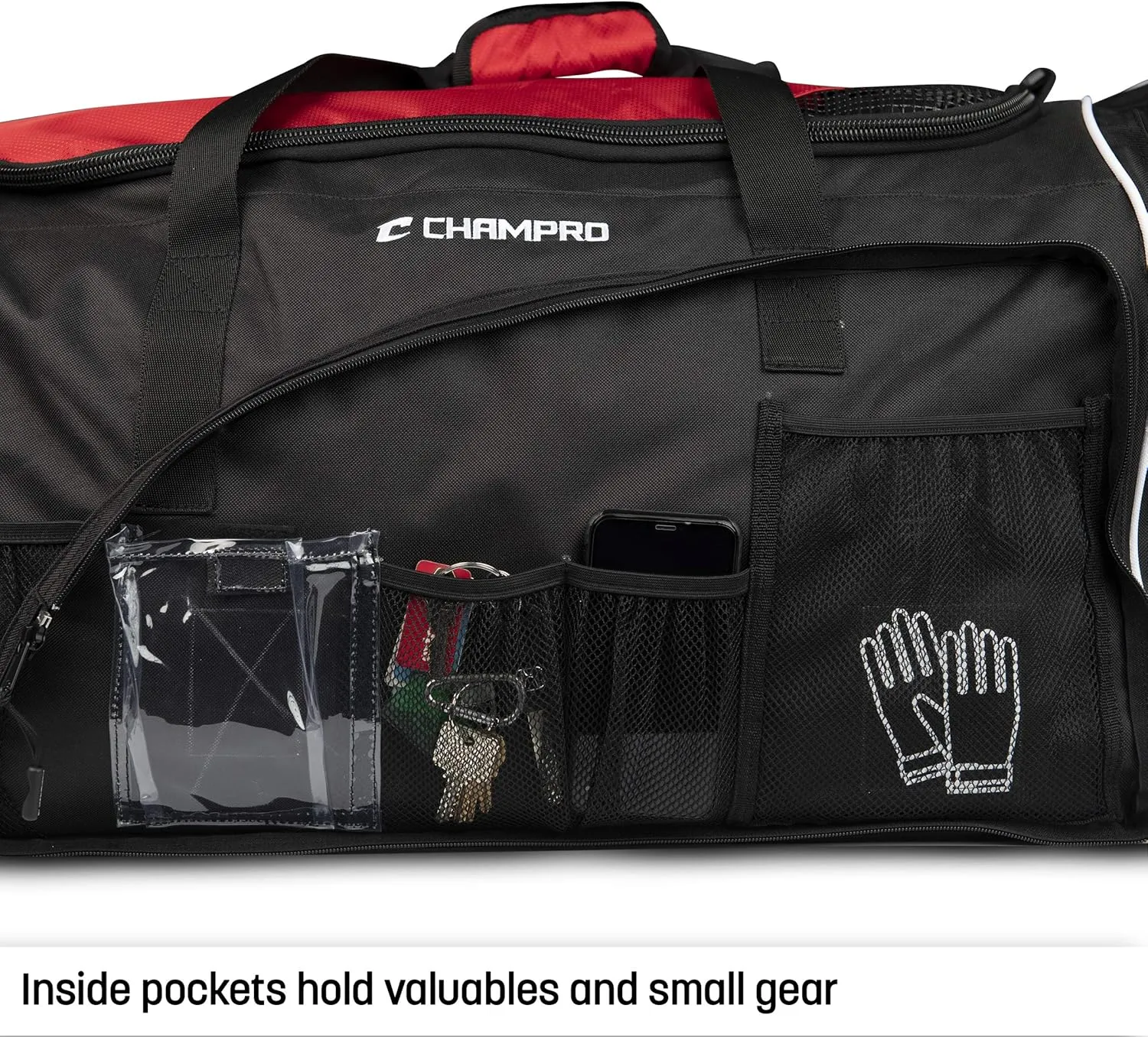 CHAMPRO Varsity Football Equipment Bag With Shoulder Carry Strap, Laundry and Helmet Bags