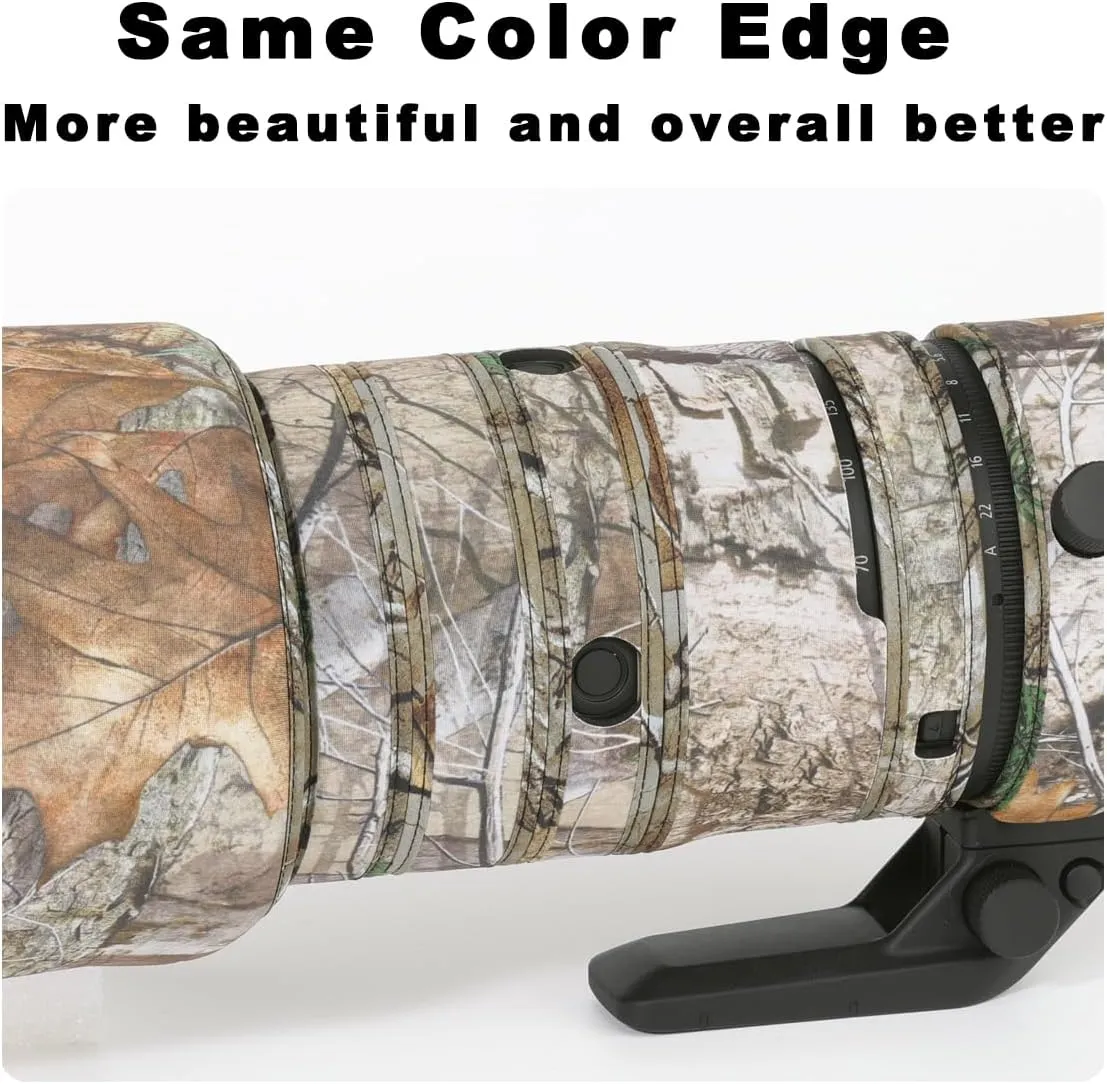 CHASING BIRDS Camouflage Waterproof Lens Coat for Canon RF 70-200mm F2.8 L is USM Z Rainproof Lens Protective Cover (Shadow Black, with RF 1.4X)