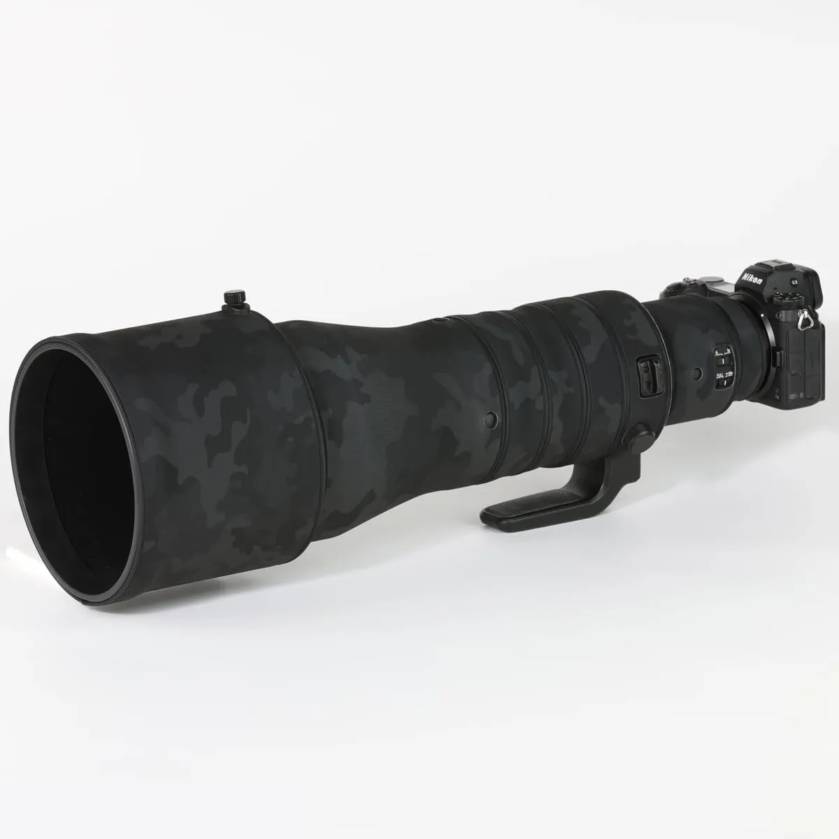 CHASING BIRDS Camouflage Waterproof Lens Coat for Nikon Z 400mm f/2.8 TC VR S Rainproof Lens Protective Cover (Shadow Black)
