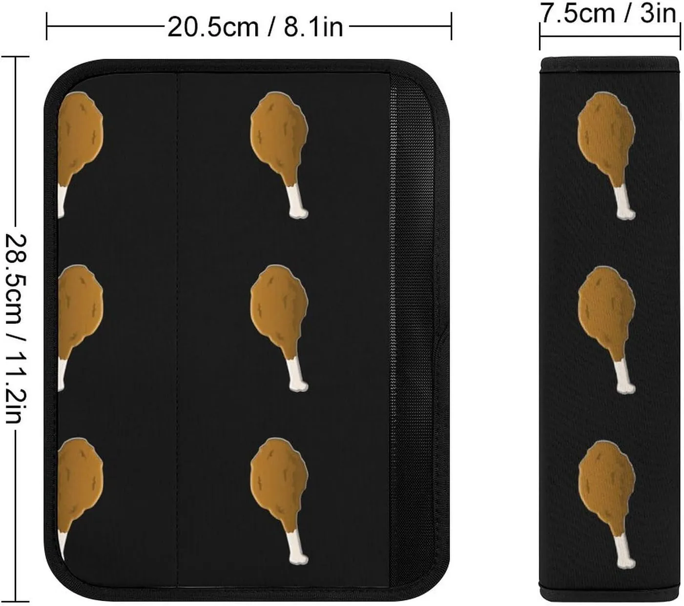 Chicken Legs Fashion Car Seat Belt Cover Pad for Shoulder Bag Camera Soft Comfort Accessories 1PCS