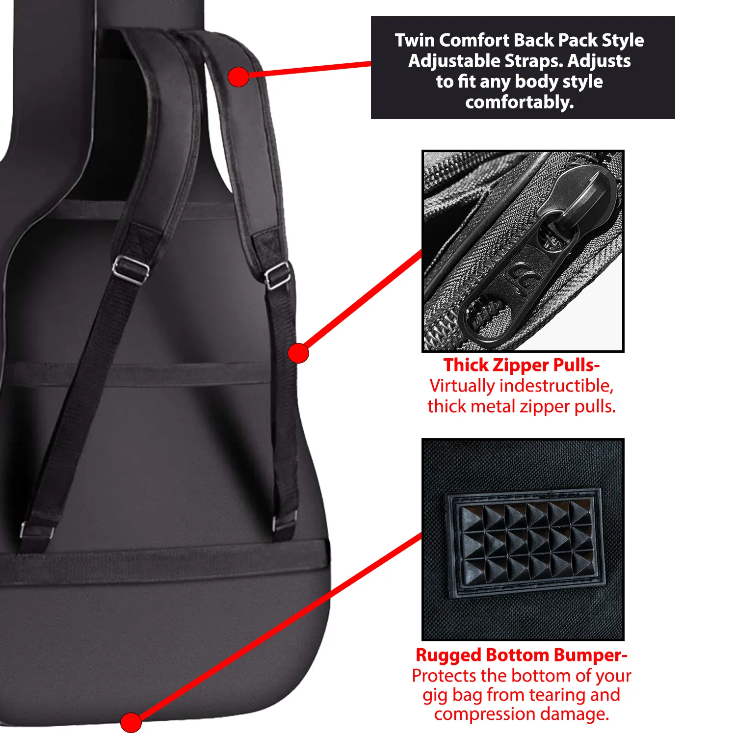ChromaCast Electric Bass Guitar Padded Gig Bag