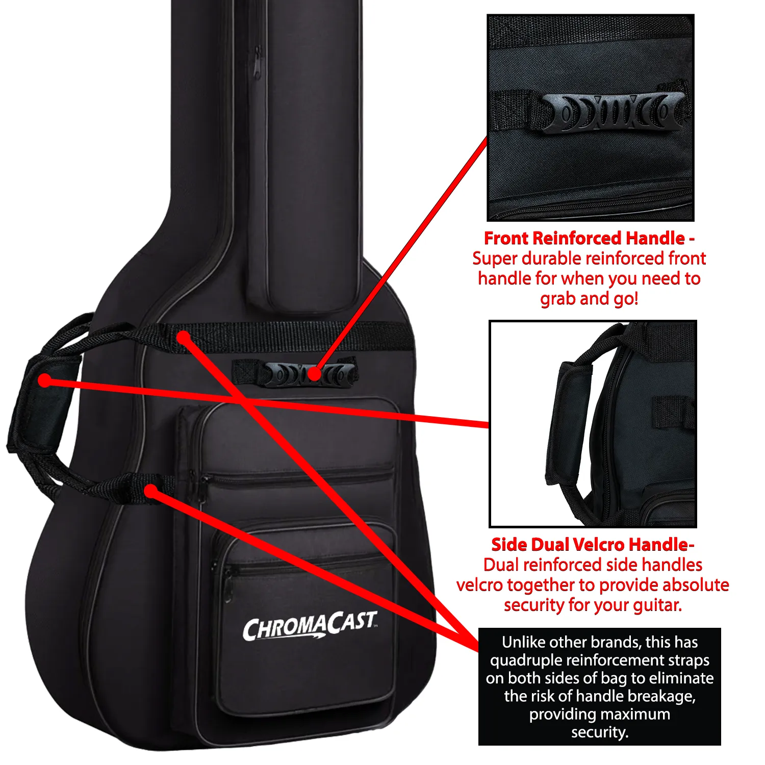 ChromaCast Electric Bass Guitar Padded Gig Bag
