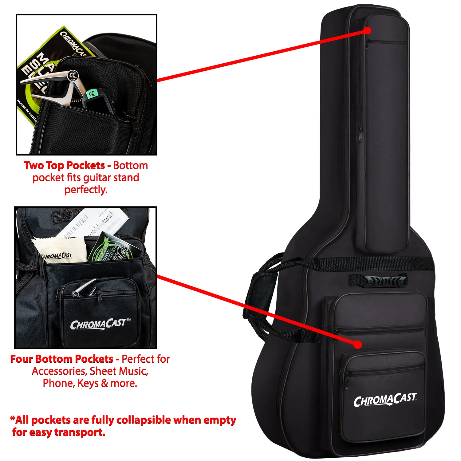 ChromaCast Electric Bass Guitar Padded Gig Bag
