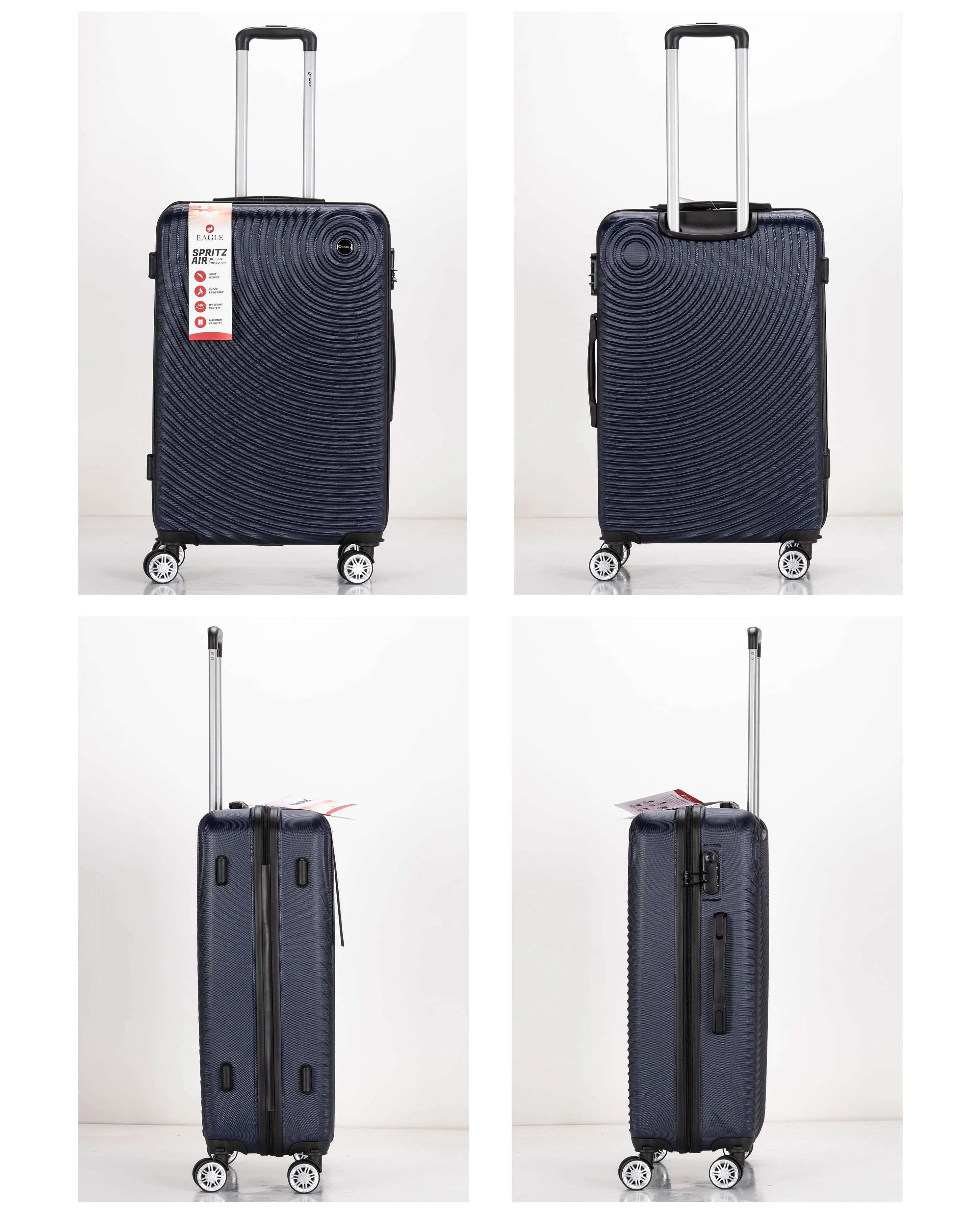Circle ABS Hard Shell Suitcase Navy