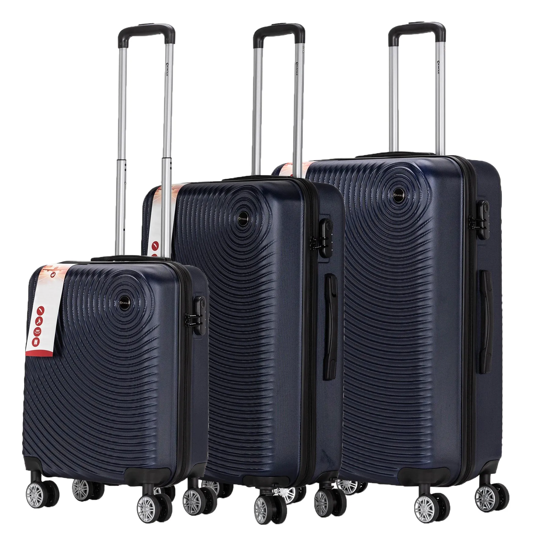 Circle ABS Hard Shell Suitcase Navy