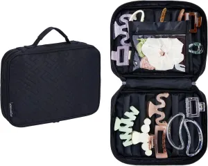 Claw Clips Organizer, Portable Claw Clip Storage Bag, Claw Clip Holder Organizer Holds More Than 20 Hair Claws for Lady Women Girls(Bag Only) (Black)