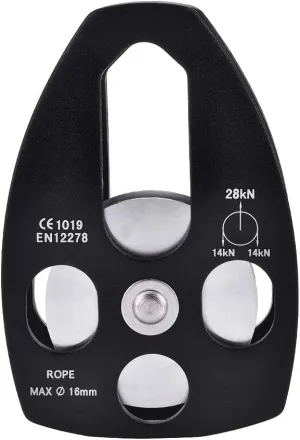 Climbing Ascender, KN Rescue Pulley Single Sheave with Swing Plate Safety Equipment for Outdoors Rock Climbing Mountaineering