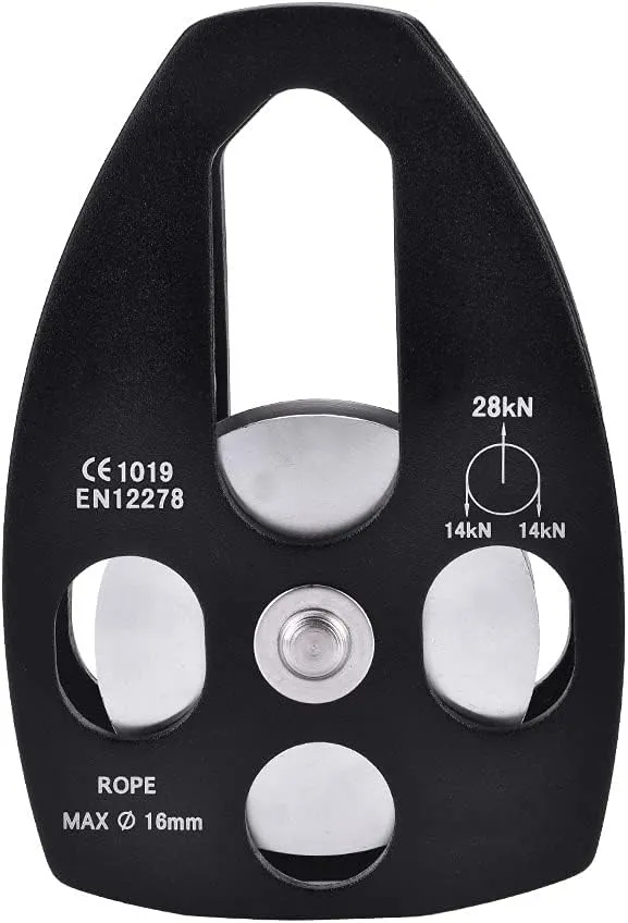 Climbing Ascender, KN Rescue Pulley Single Sheave with Swing Plate Safety Equipment for Outdoors Rock Climbing Mountaineering