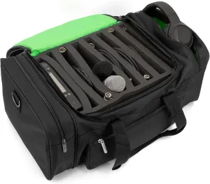 CM Cable Bag For DJ Equipment and DJ Accessories - Premium Gig Bag Microphone Case With Cable Storage Dividers and Padded Pockets For Wireless Mics, Mixers, Headphones and More Audio Accessories