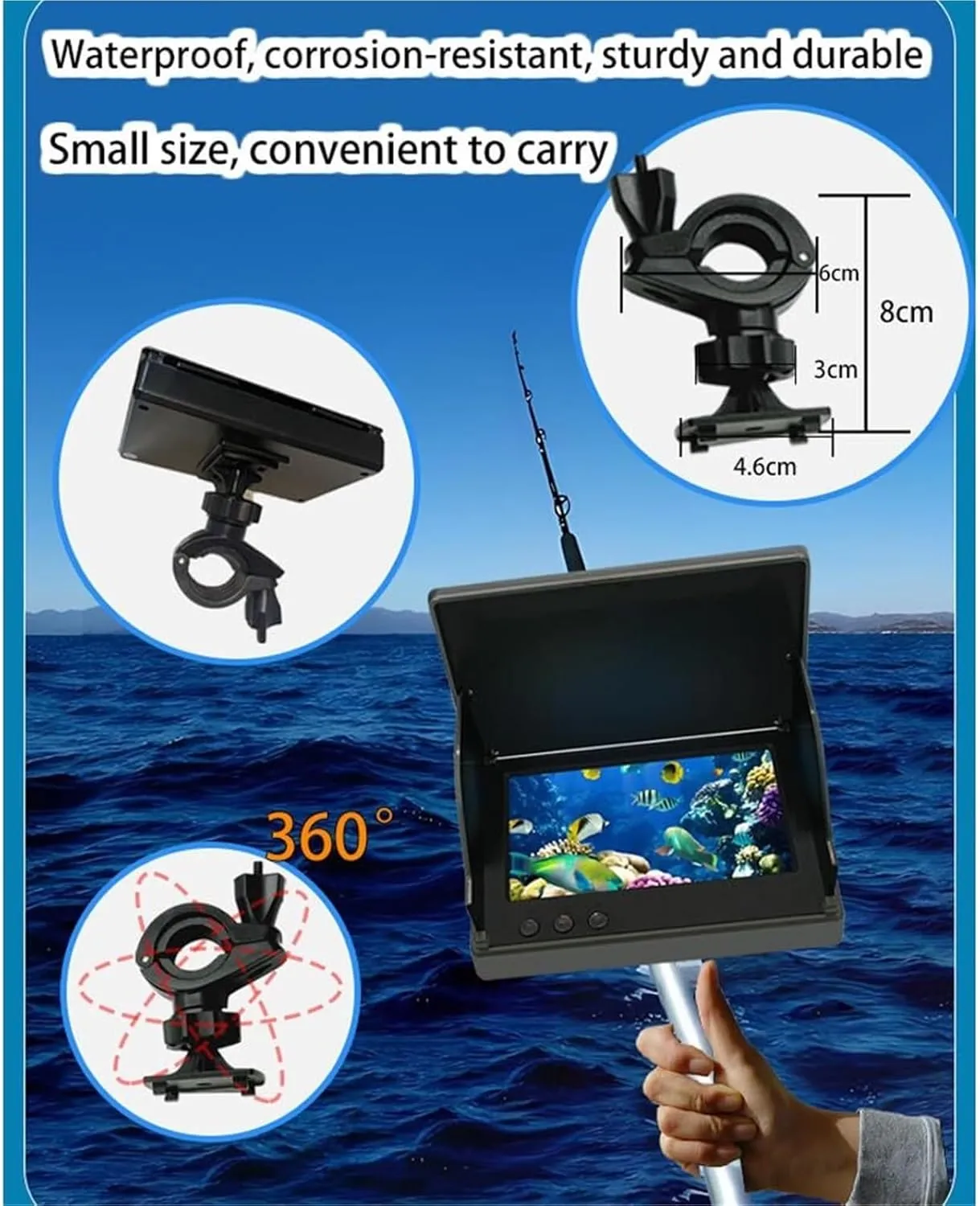 Colitt Underwater Fishing Camera,Colitt Fishing Camera,Colitt Fish Finder,colitt Underwater Camera,Ice Fishing Camera Underwater,IP68 Waterproof,Stop Guessing,for Ice Lake Sea Boat Fishing(4.3" Screen