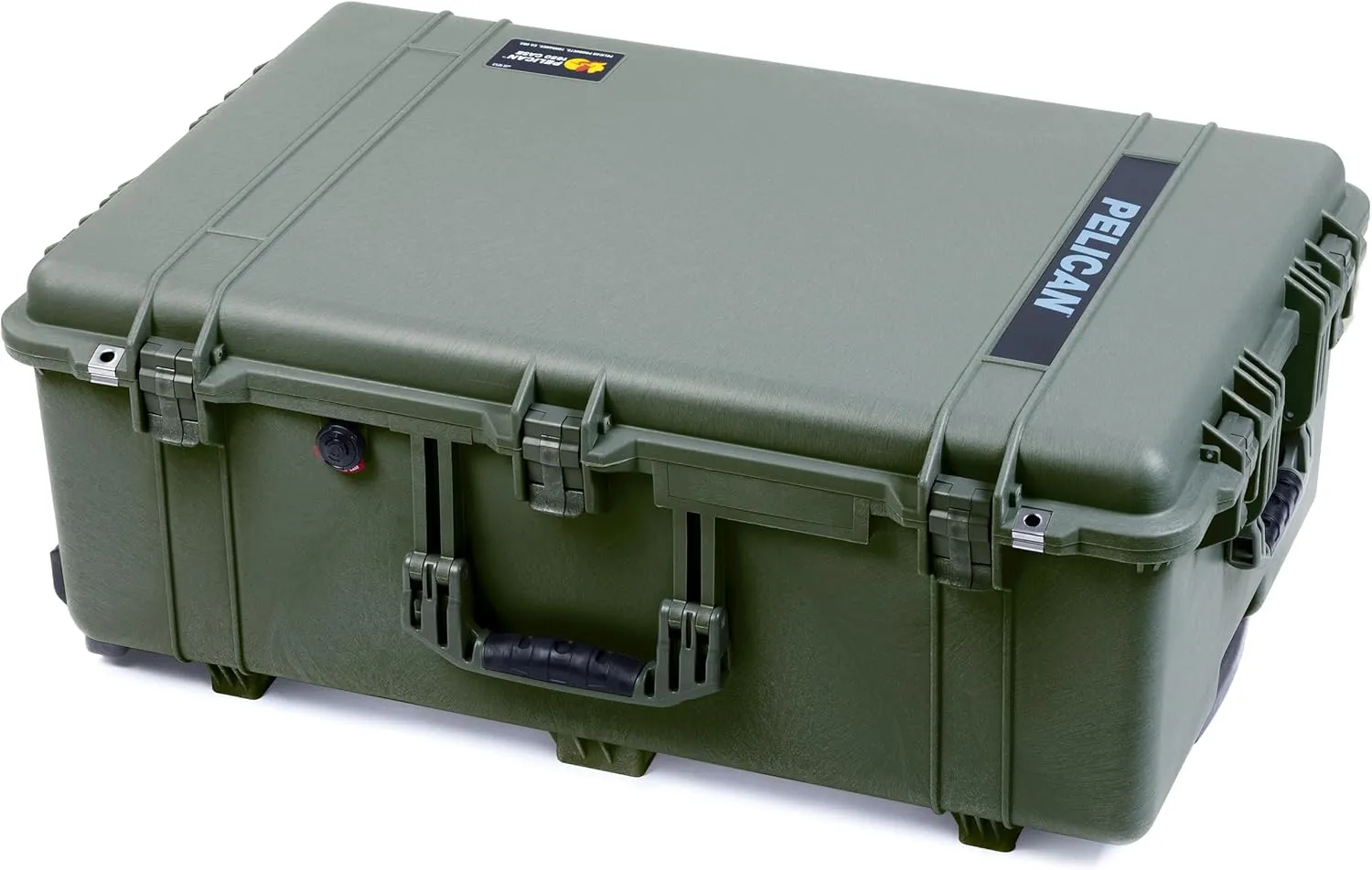 ColorCase Pelican 1650 Case OD Green - Large Sized Rolling Waterproof Case with Pick & Pluck Foam & Convoluted Lid Foam - OD Green Handles & Latches