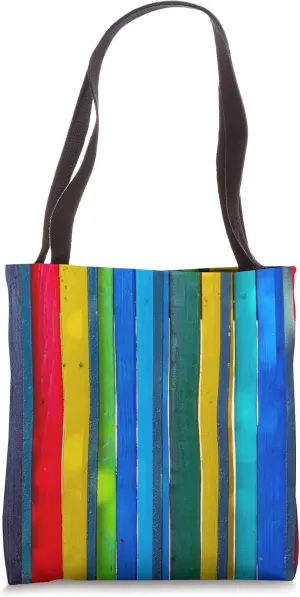 Colorful Wood Planks Tote Bag