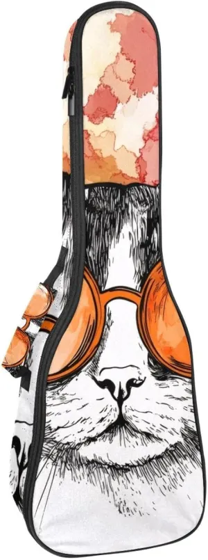 Cool Cat Wearing Orange Round Glasses