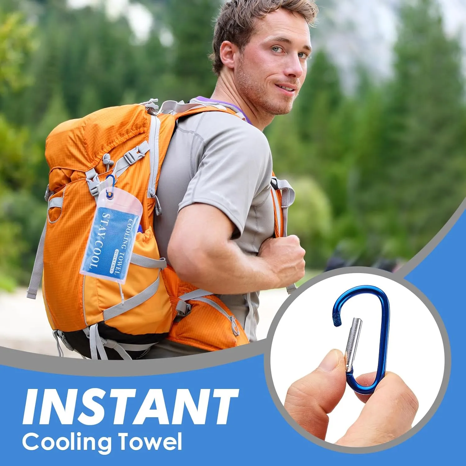 Cooling Towels for Neck and Face - 8 Pack 47x12 Inch Ice Cold Microfiber Towels, Soft & Breathable Cooling Towel for Hot Weather, Sports, Yoga, Workout, Running, Golf, Camping