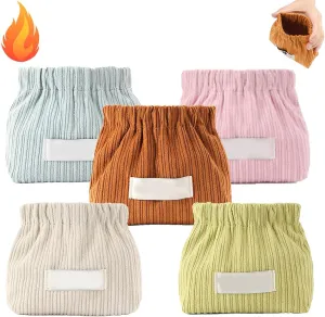 Corduroy Elastic Storage Bag, Portable Travel Corduroy Elastic Storage Bag, Corduroy Elastic Hair Tie Organizer, Hair Tie Organizer (Blue Coffee Cream Green Pink)