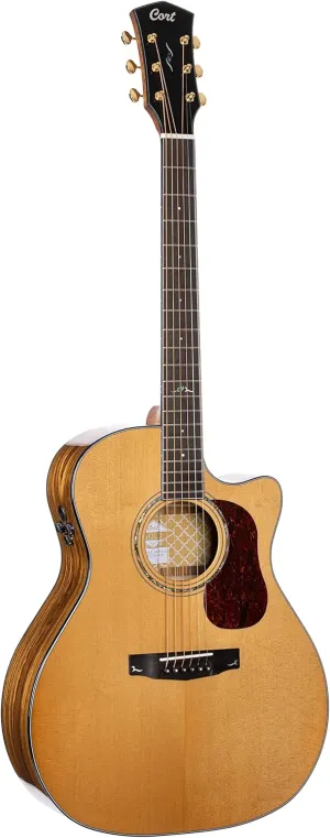 Cort 6 String Acoustic-Electric Guitar, Right, Natural, Full (GOLDA6-BO)