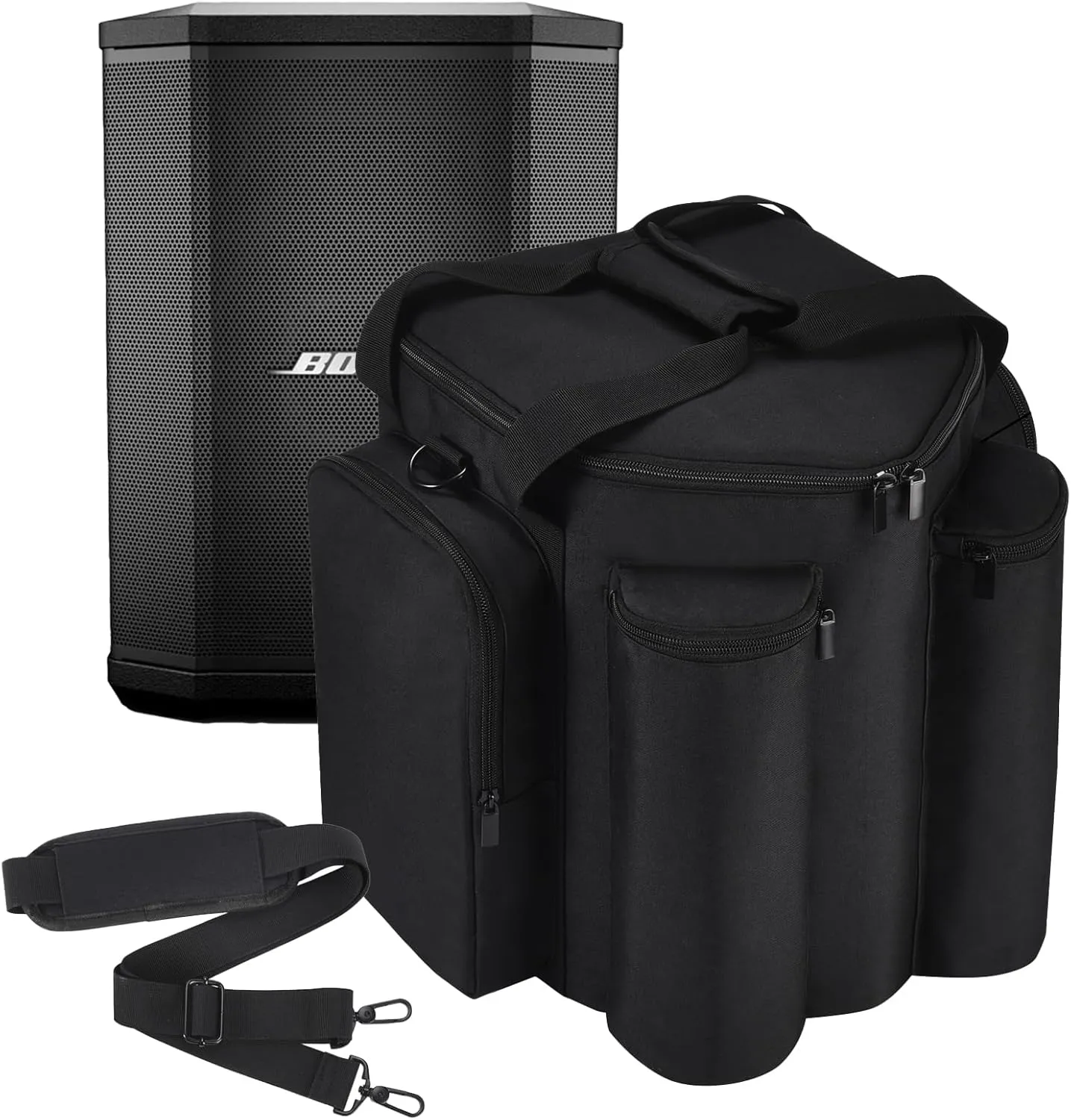 Cover for Bose S1 Pro/S1 Pro  Portable Bluetooth Speaker System,S1 Pro Travel Carrying Case Shoulder Bag w/Extra Pockets for Microphone,Charger,Cable,Accessories(Black)