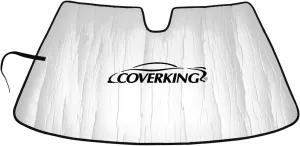 Coverking Custom Fit Windshield Sunshade/Frost Shield Designed for Select Hyundai Models: Reflective, Foldaway/Roll-Up with Hook and Loop Closure