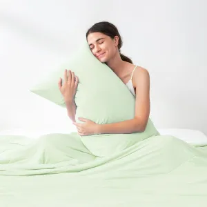 Cozy Bliss Cooling Pillow Cases for Hot Sleepers, Q-Max>0.4, Queen Size Set of 2, Pillowcases for Hair and Skin, Soft & Silky Pillow Covers with Envelope Closure,Gift, Green, 20x30 Inches