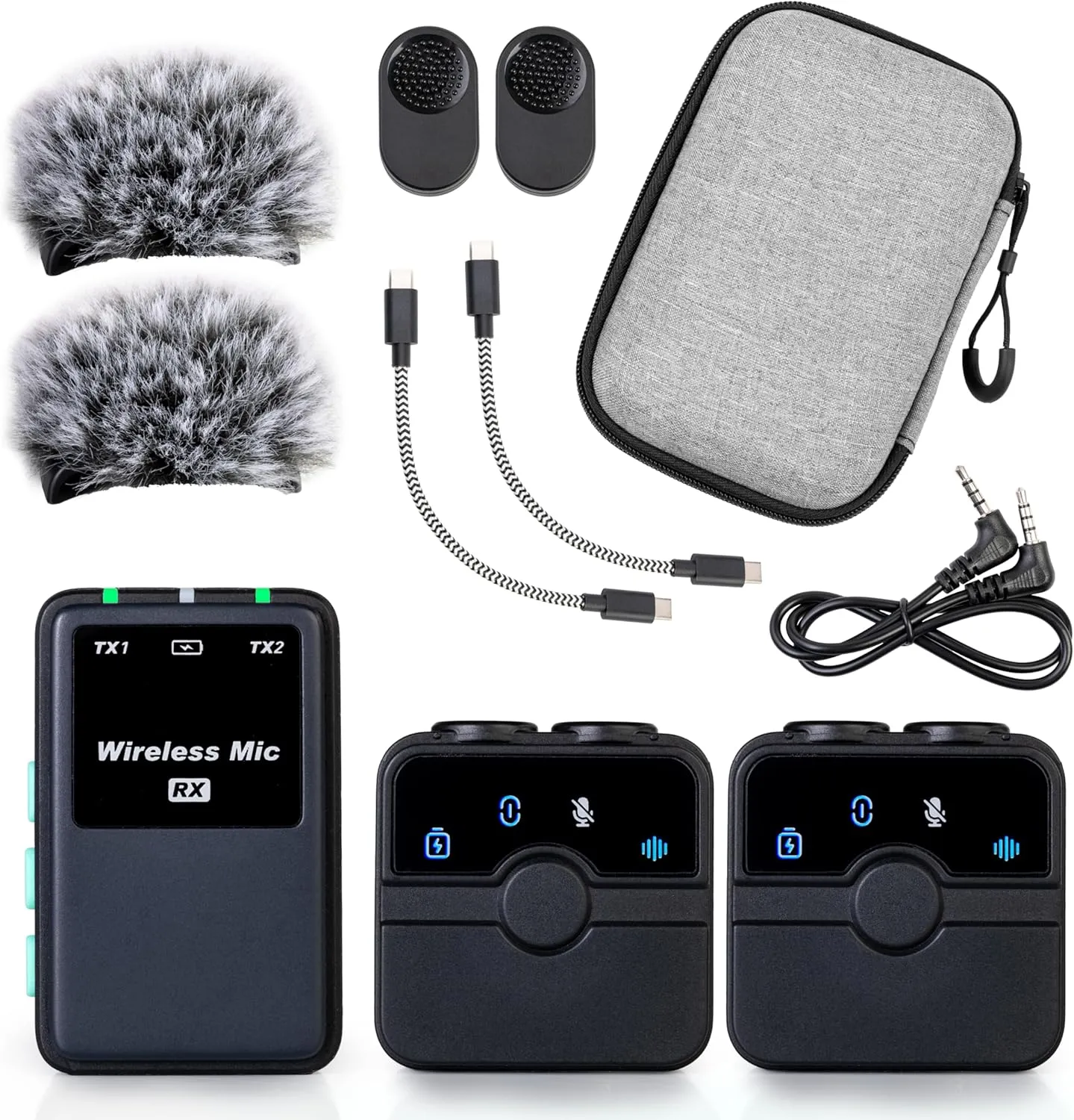 CreatorMic voice-enhancing mini wireless microphone for iPhone/Android/Camera - limiter, voice EQ, noise cancel, echo remove, magnetic mount – lapel mic clip on for video/vlog/YouTube/Tiktok