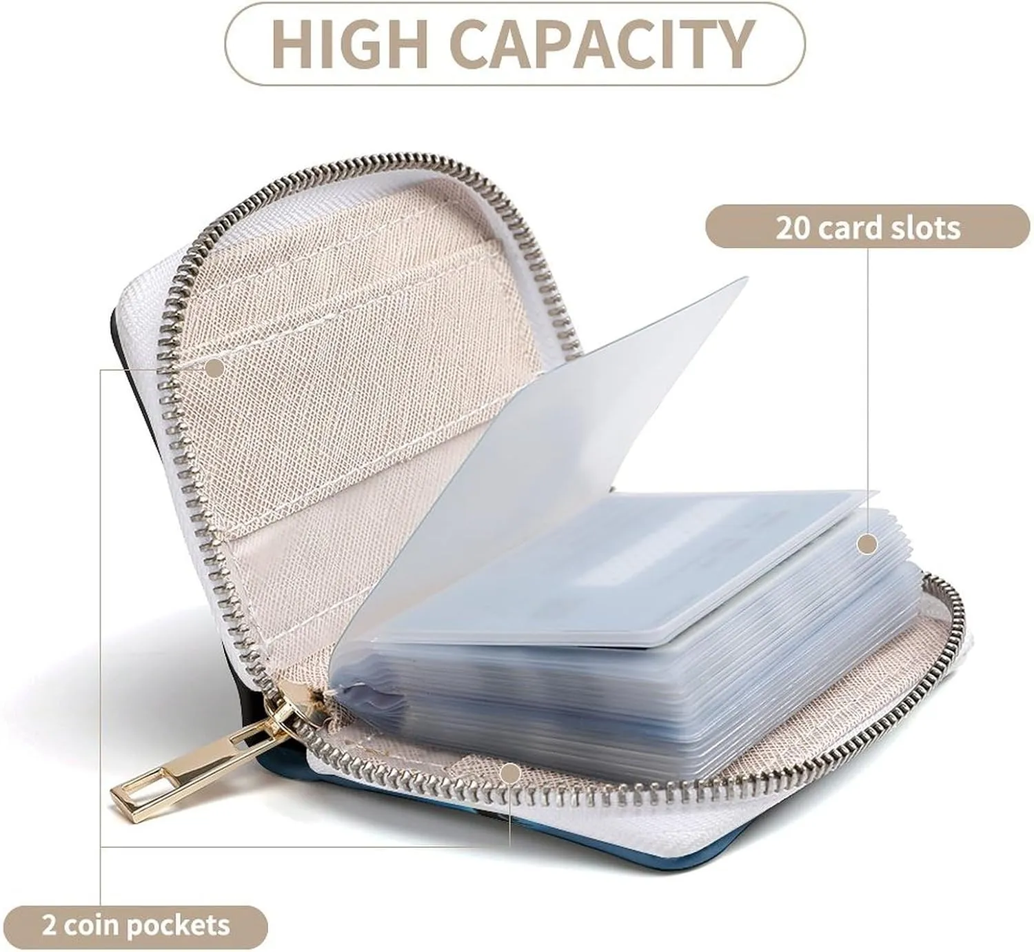 Credit Card Wallet,World Map Card Cases Holder Credit Card Holder Wallet with Card Slots Coin Cash Zipper Purse Case Wallet