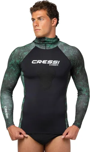 Cressi Adult Camouflage Hooded Rash Guard - Neoprene Padded Chest | Cobia: get the Hunter equipment