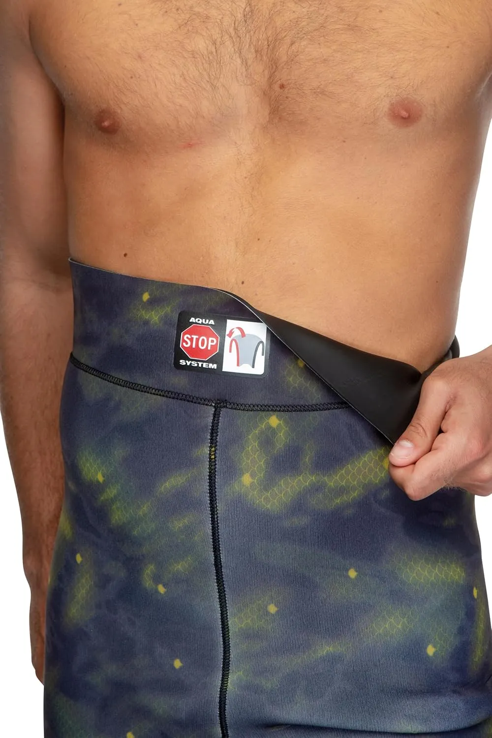 Cressi Lampuga 2-pcs Camouflage Patterned Freediving Wetsuit, Jacket & Pants, Loading Chest Pad, Knee Protection, Anatomical Design - Lampuga: Designed in Italy
