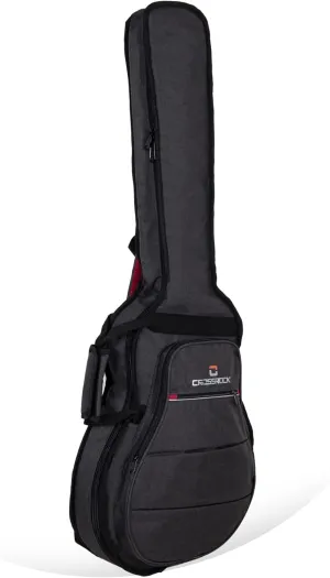 Crossrock 10mm Padded Backpack Gig Bag for 16” Archtop, Hollow-Body & Jazz Electric Guitars – Fits Gretsch Electromatic, Ibanez Hollow-Body (CRSG107JA16DG)
