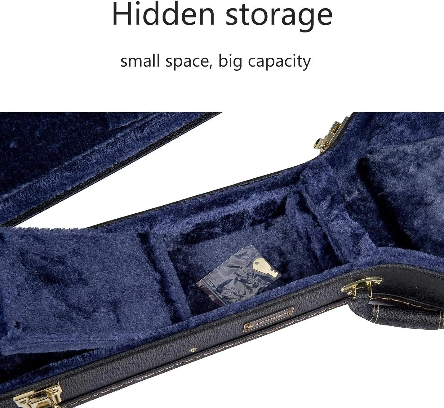 Crossrock Hard Shell Case for A-Style Mandolin in Black(CRW620MABK)