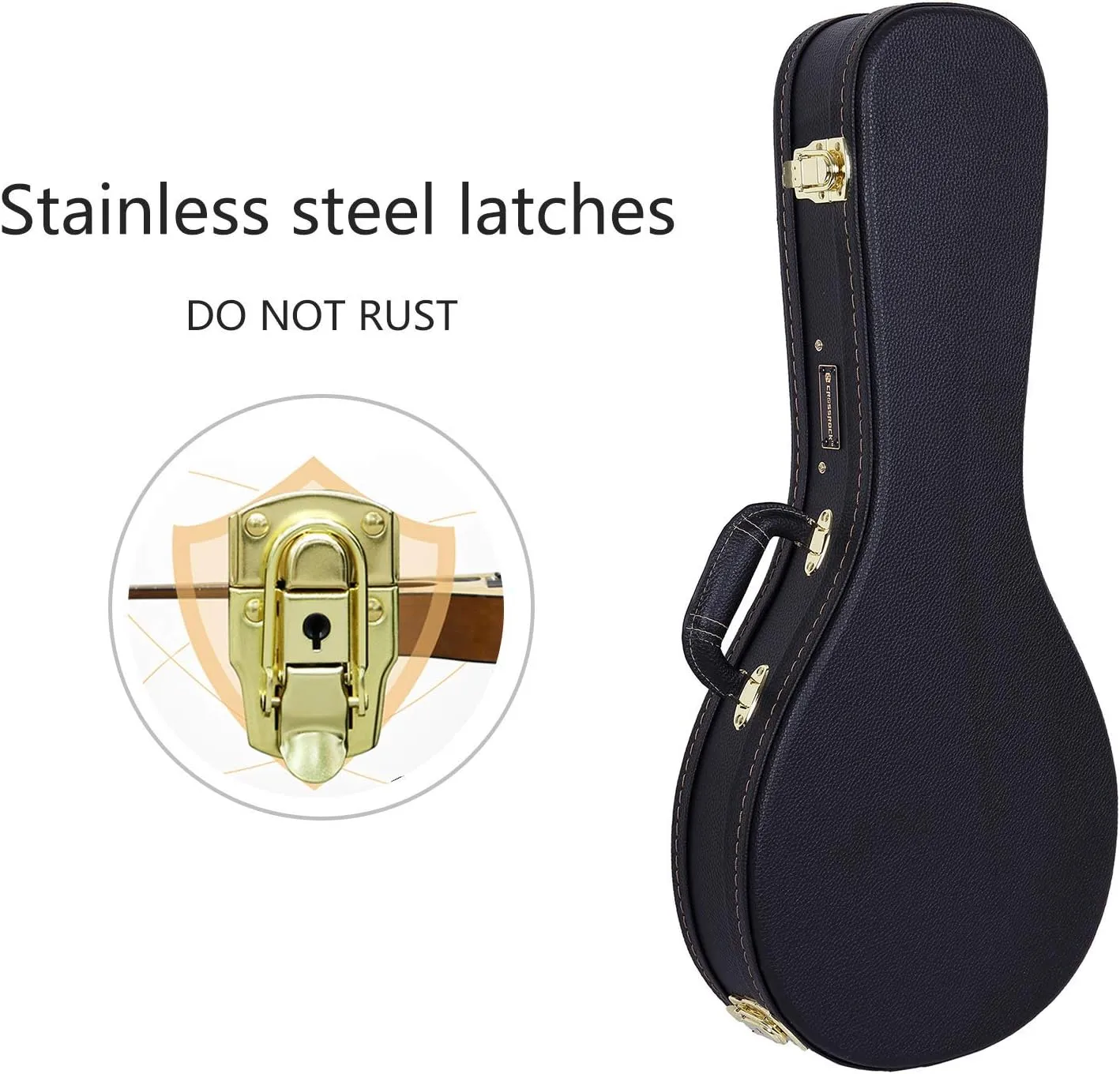 Crossrock Hard Shell Case for A-Style Mandolin in Black(CRW620MABK)