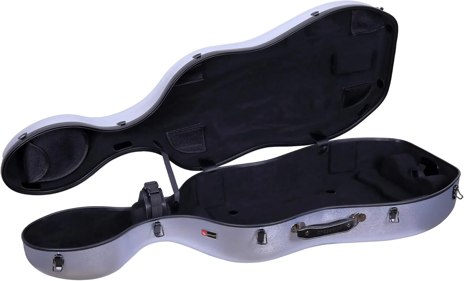 Crossrock Poly Carbon Composite Cello Case, for 3/4 Size Cello with backpack and wheels in Champagne(CRF1000CETCHHT)