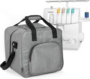 Crutello Sewing Machine Case - Universal Carrying Bag with Storage Pockets Compatible with Serger, Brother Sewing Machines, Measuring 13.75" x 12" x 13.5"