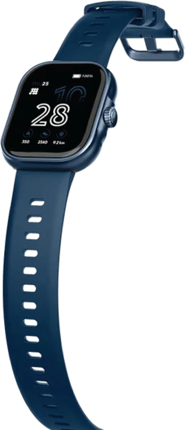 Cubitt Viva Smartwatch/Fitness Tracker with 1.84" Touch AMOLED Screen, Bluetooth Calling, 60  Sports, Blood Oxygen, Heart Rate, Stress and Sleep Monitor, Waterproof, Step Counter for Men and Women