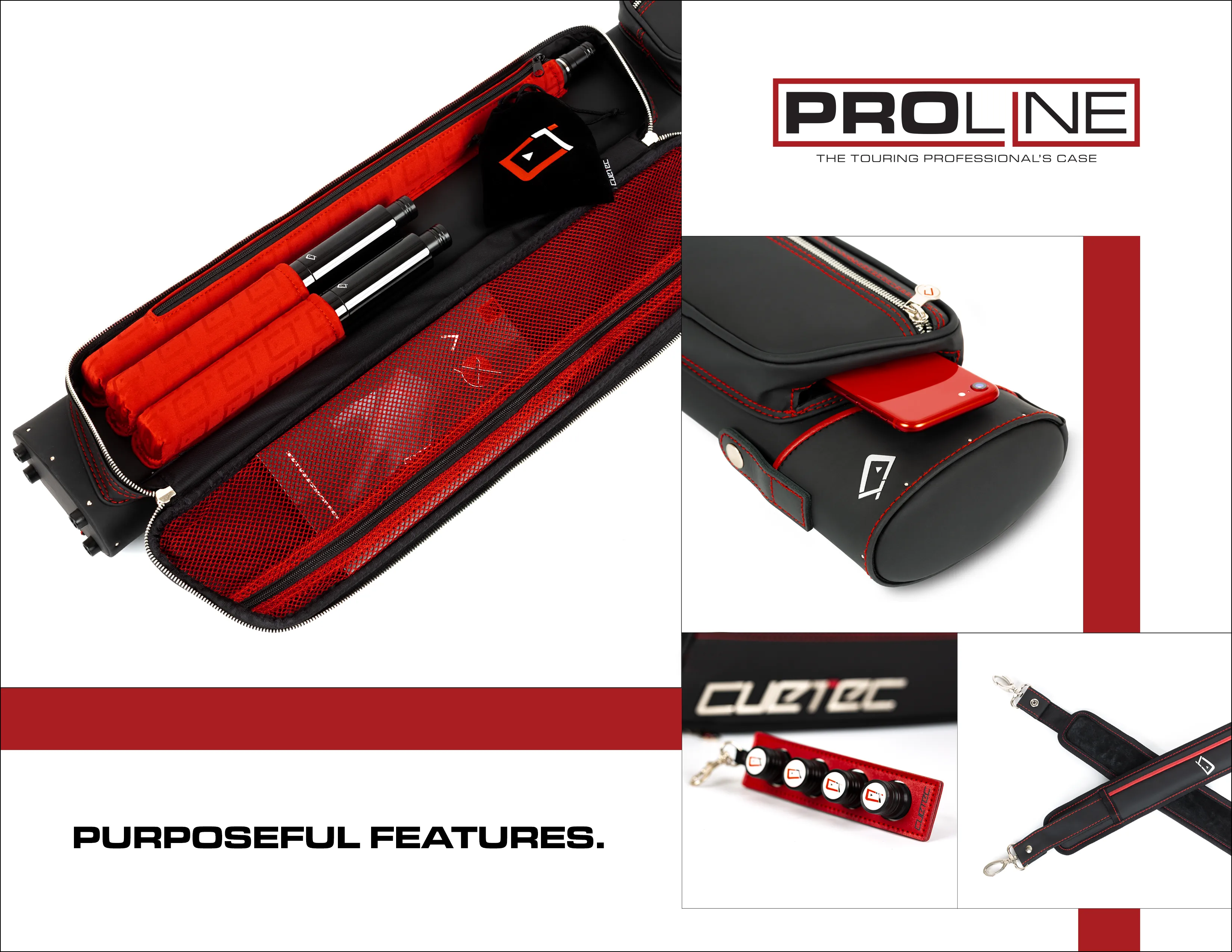 Cuetec Pro Line 2X4 Hard Case - Black